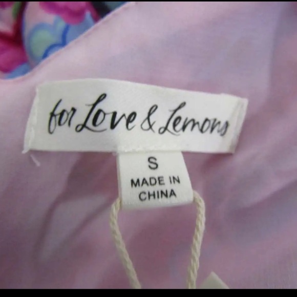 NWT FOR LOVE AND LEMONS Angie Puff Sleeve Corset Mini Dress Pink Floral Small - Picture 12 of 13